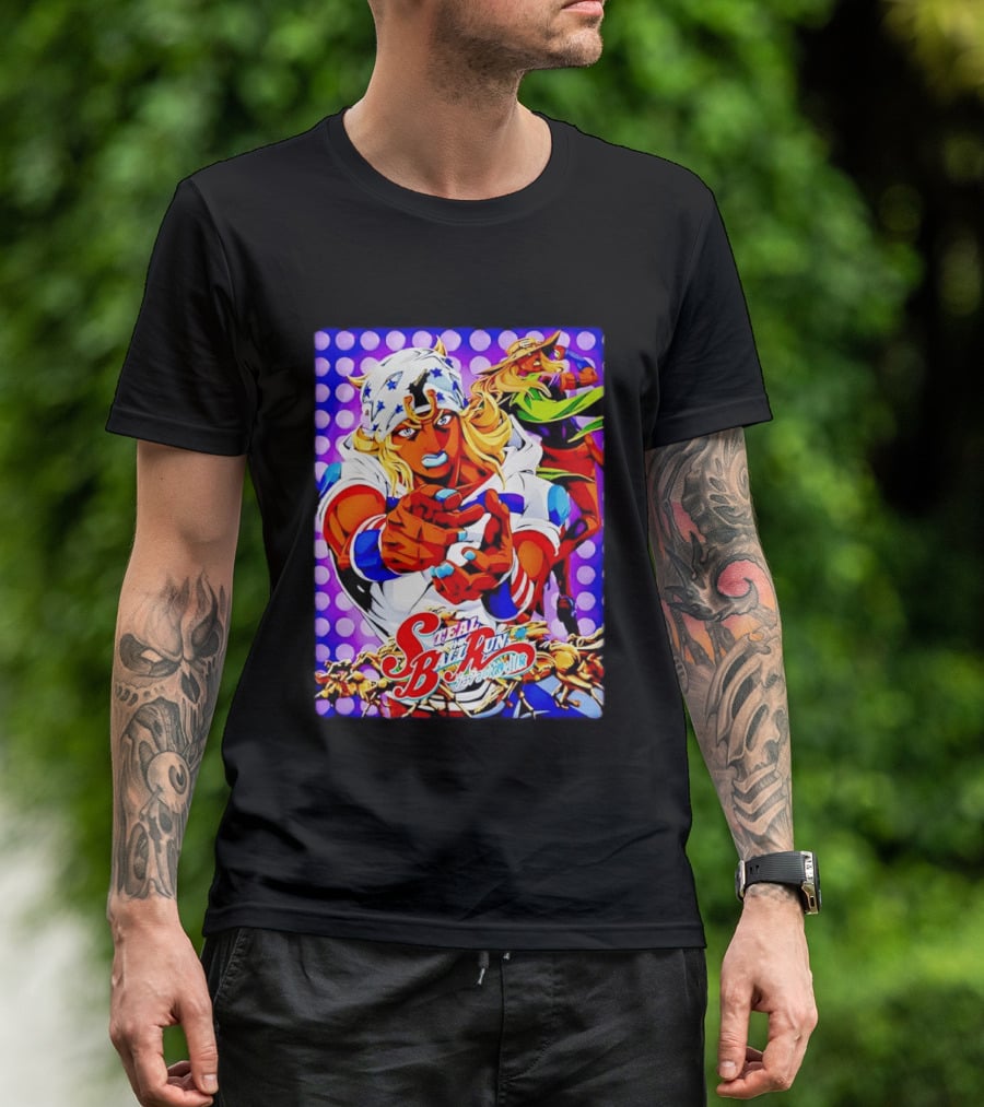 Steal Ball Run Anime JoJo's Bizarre Adventure Colorful Manga T-Shirt