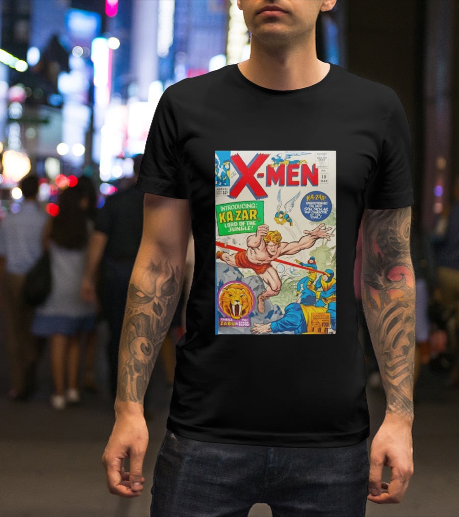 X Men 10 Introducing Ka Zar Lord Of The Jungle Marvel Comic Cover With Thrill To Zabu And Unquestionably The Most Spectacular New T-Shirt