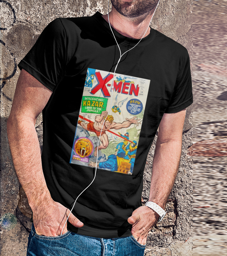 X Men 10 Introducing Ka Zar Lord Of The Jungle Marvel Comic Cover With Thrill To Zabu And Unquestionably The Most Spectacular New T-Shirt