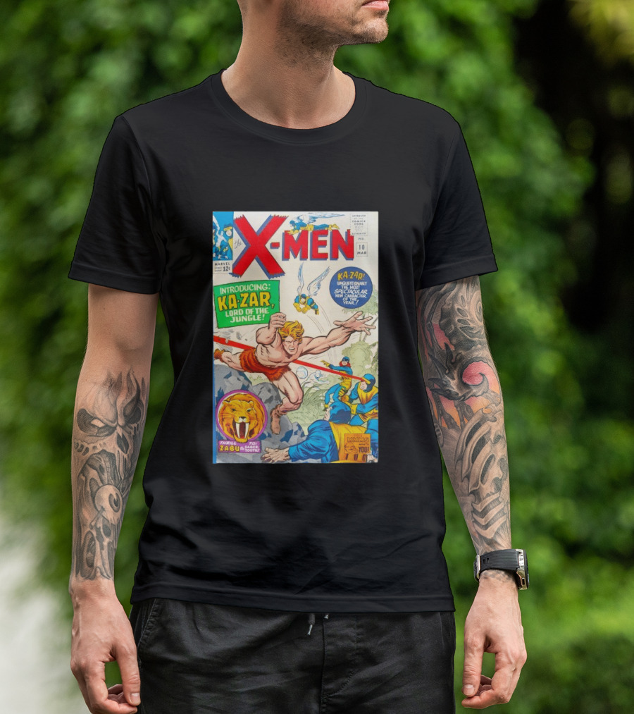 X Men 10 Introducing Ka Zar Lord Of The Jungle Marvel Comic Cover With Thrill To Zabu And Unquestionably The Most Spectacular New T-Shirt