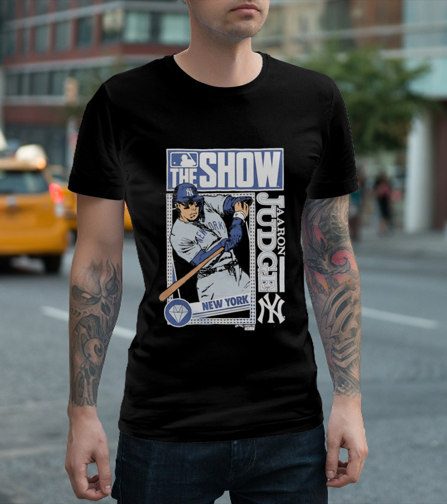 MLB The Show Caricature Aaron Judge 99 New York Yankees T-Shirt