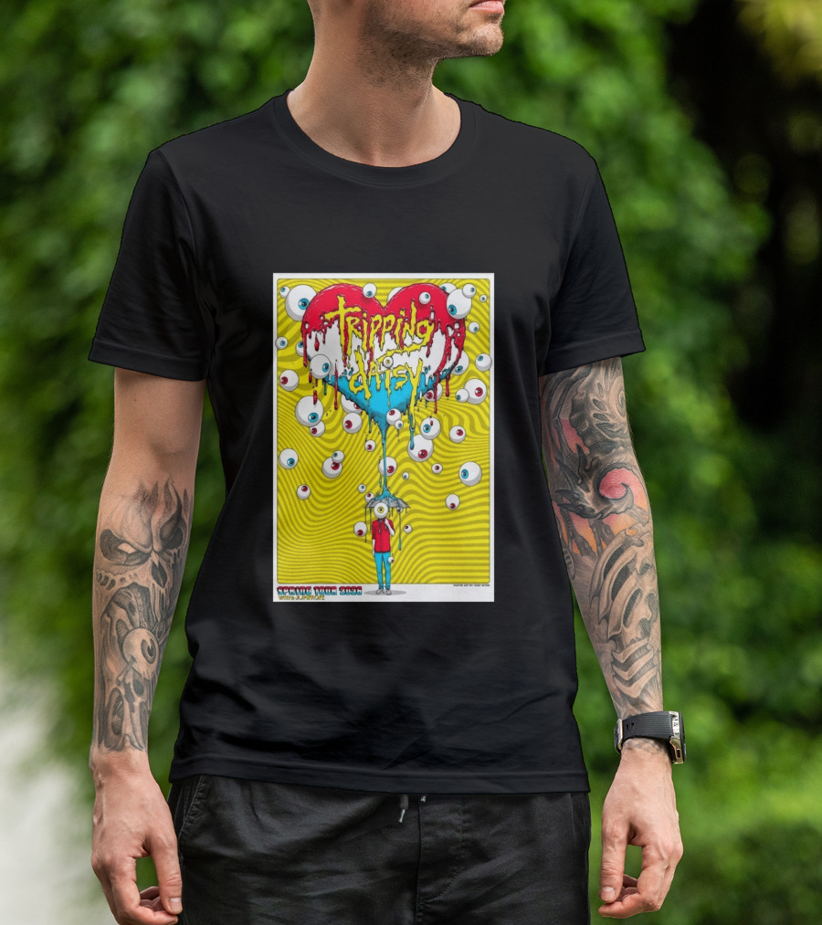 Tripping Daisy Spring Tour 2026 Psychedelic Heart And Eye Balloons By Cody Schibi T-Shirt