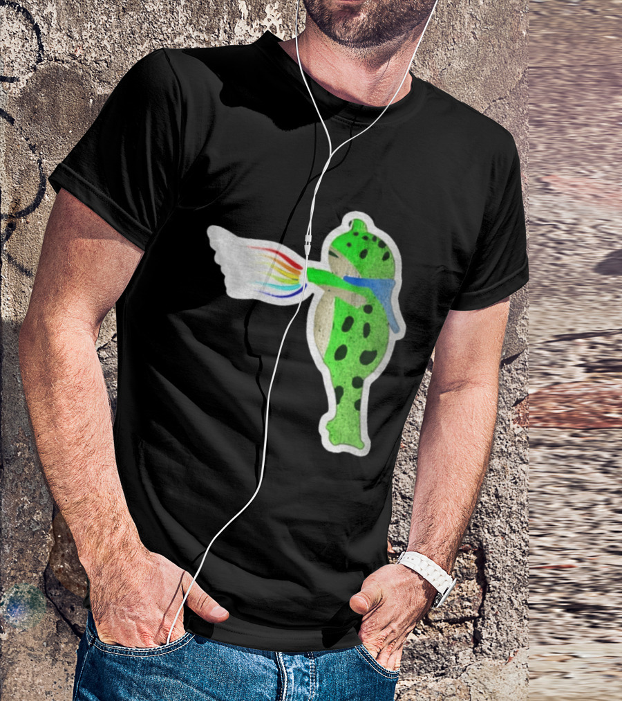 Portland Frog Holding Rainbow Flag LGBT Pride Anti Maga Protest T-Shirt