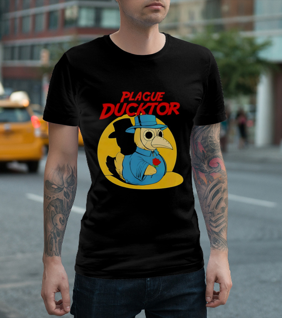 Plague Ducktor Holding Rose Doctor Costume Duck T-Shirt