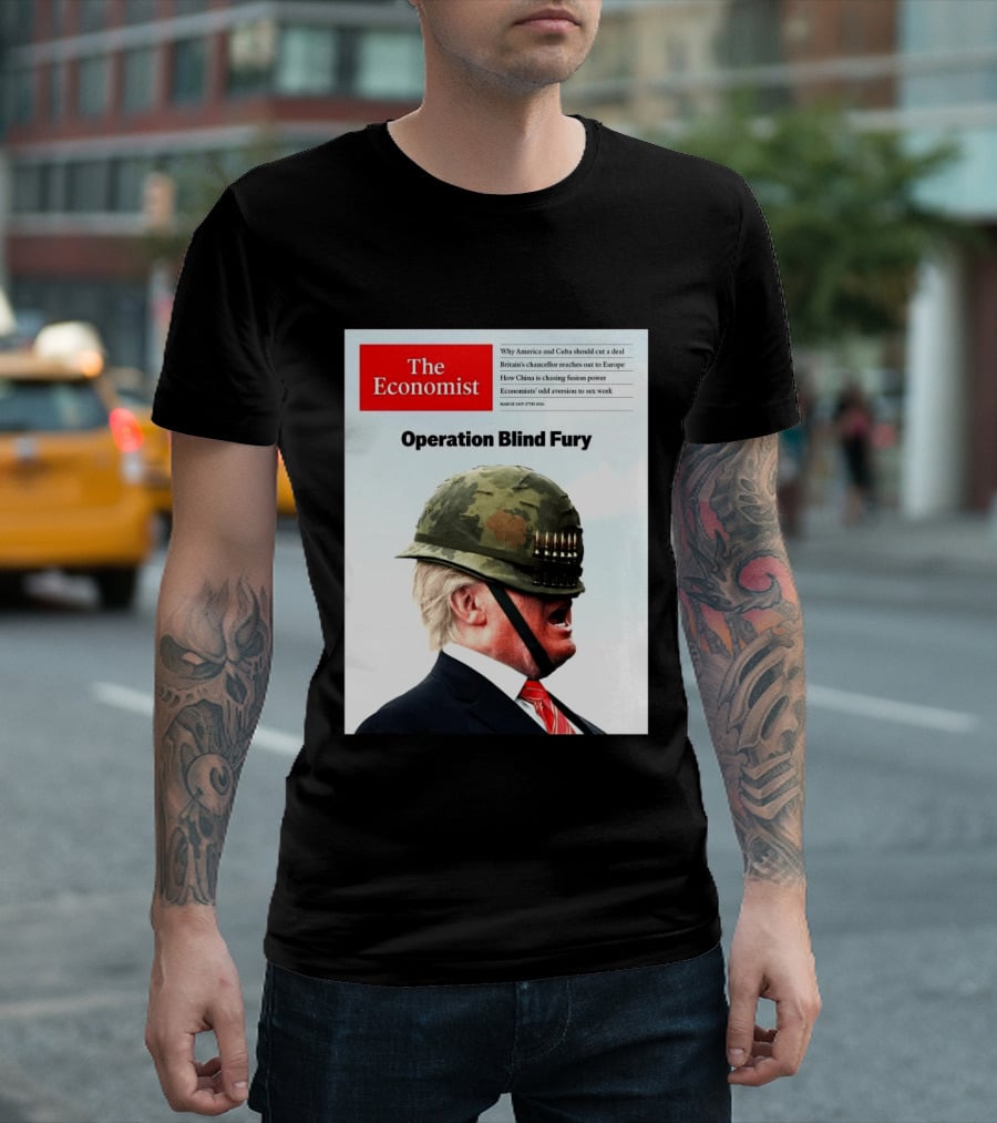 The Economist Donald Trump Operation Blind Fury Magazine Cover T-Shirt