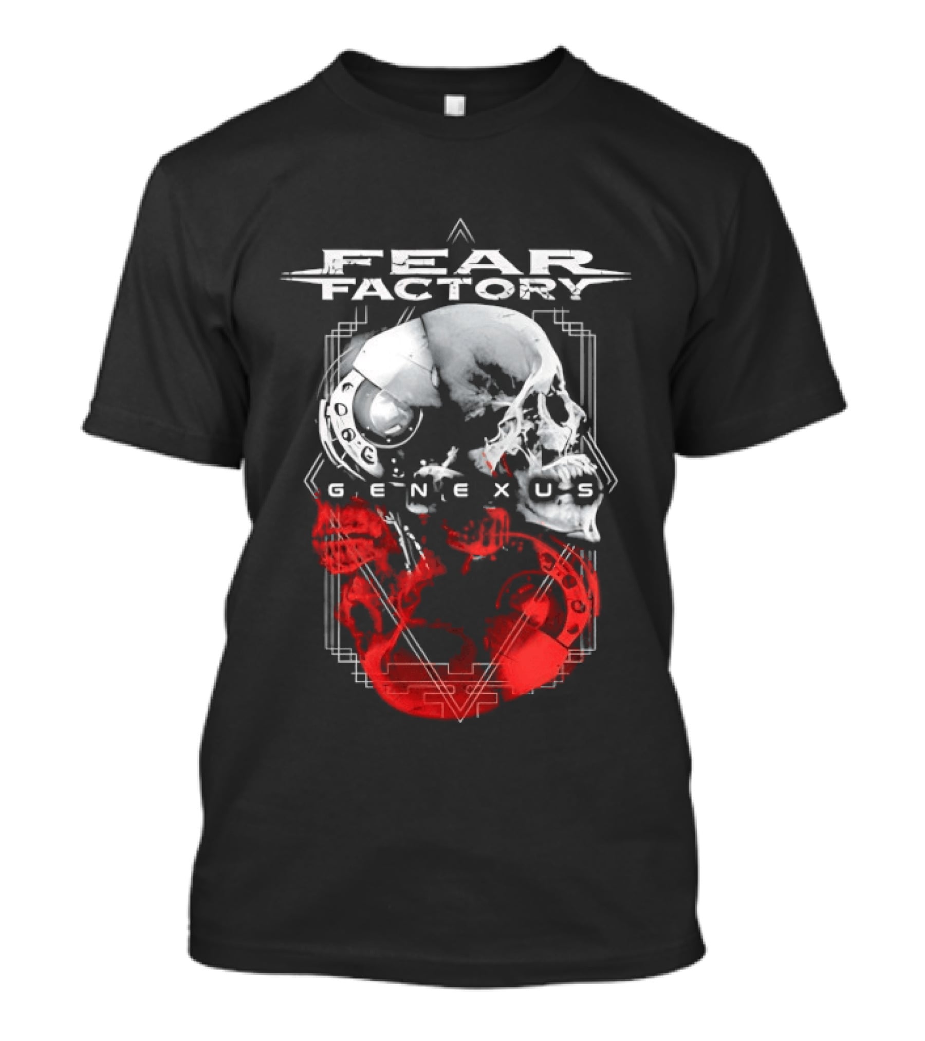 Fear Factory Genexus Skulls Art Metal Band T-Shirt