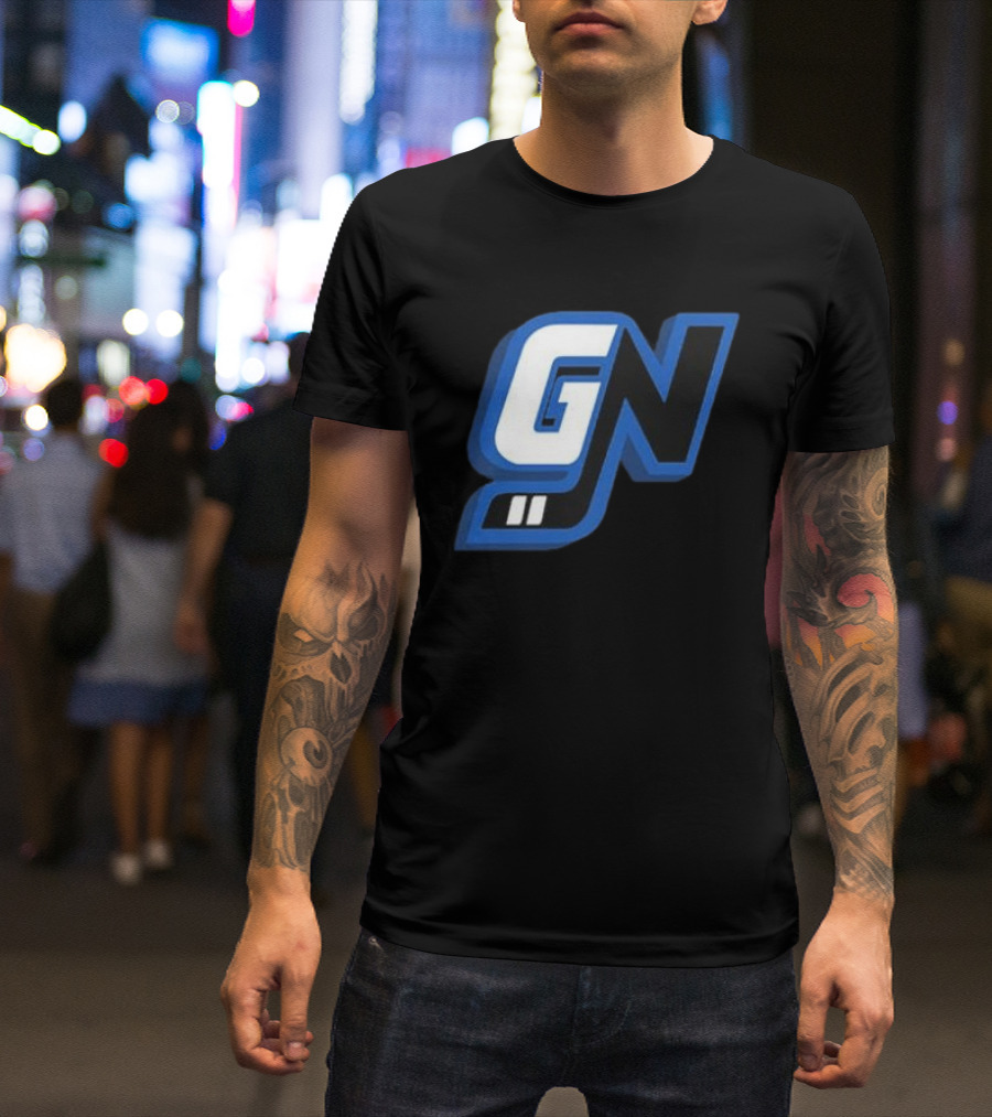 Game Notes GN Initials Blue Black T-Shirt