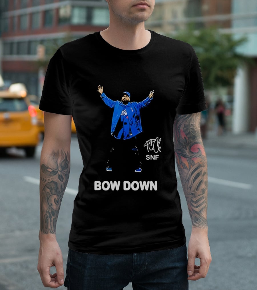 Los Angeles Dodgers Bow Down Ice Cube SNF T-Shirt
