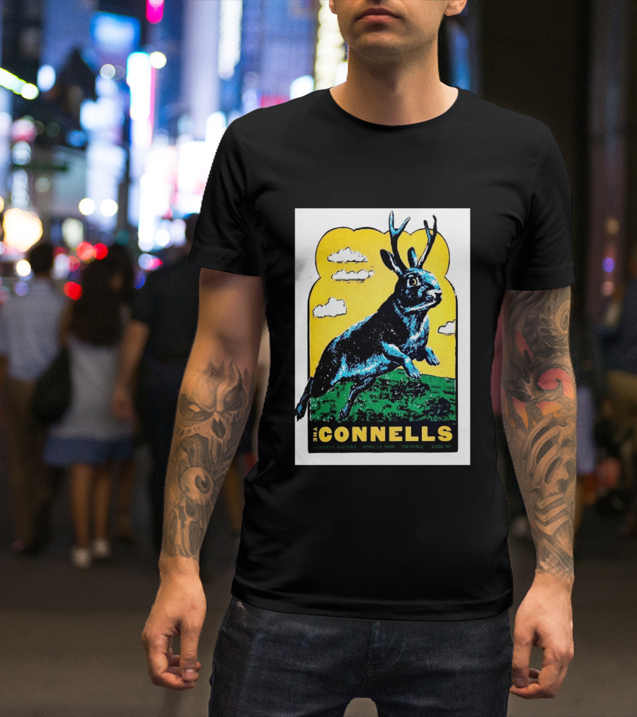 The Connells April 11 2026 The Pyrle Greensboro NC With Bass Battery Jackalope T-Shirt