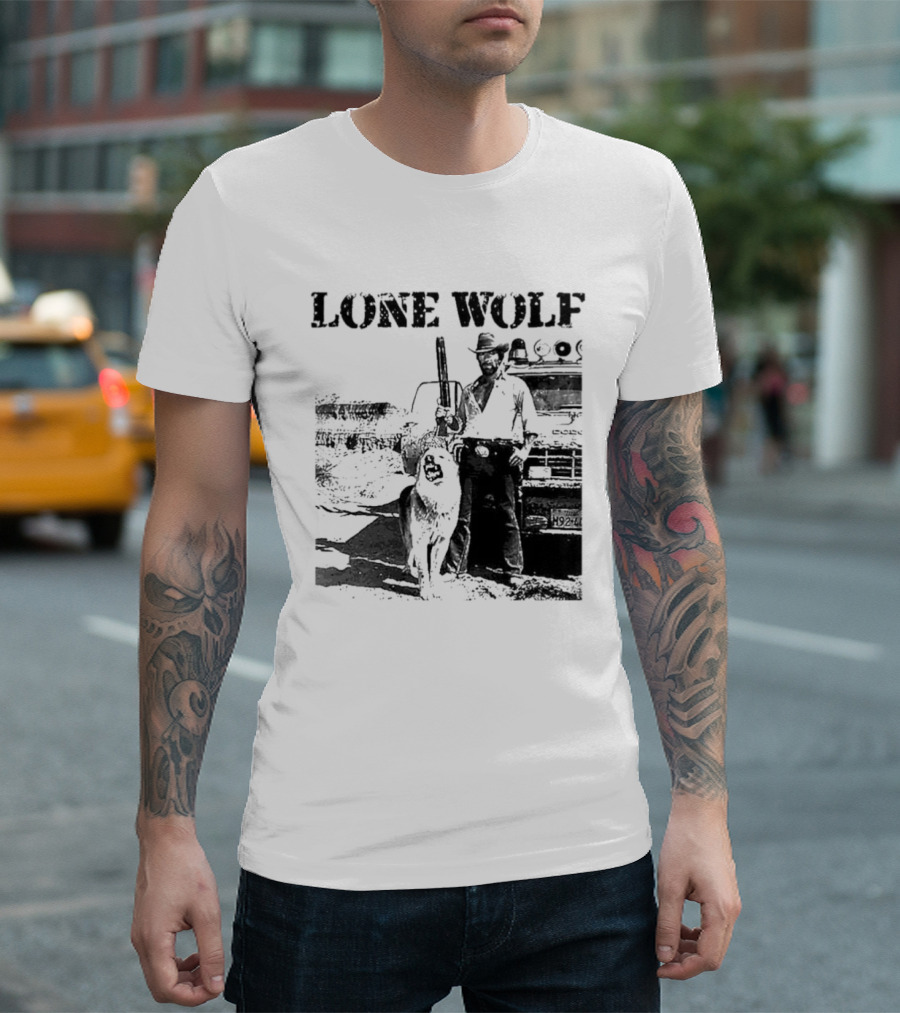 Chuck Norris Lone Wolf McQuade Vintage Action Scene T-Shirt