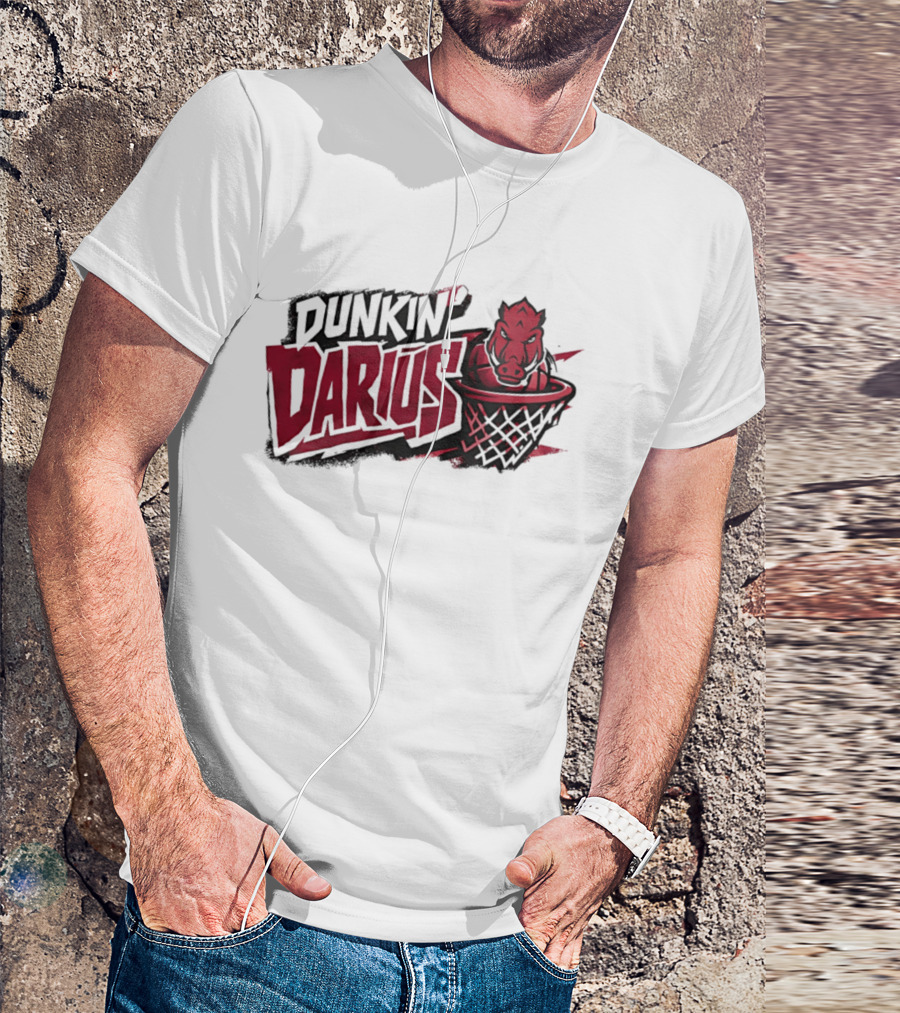 Darius Acuff Jr Arkansas Razorbacks Dunkin Darius Basketball Hoop T-Shirt