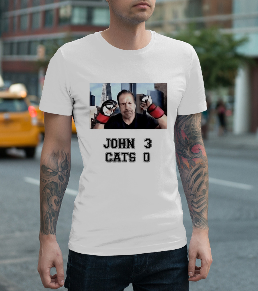 John Melendez Boxing Style Victory John 3 Cats 0 T-Shirt