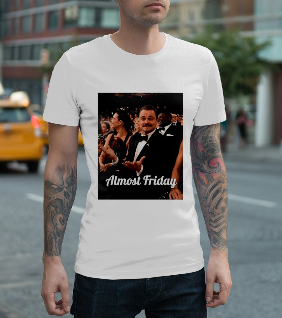 Almost Friday Leo Mustache Tuxedo Event T-Shirt