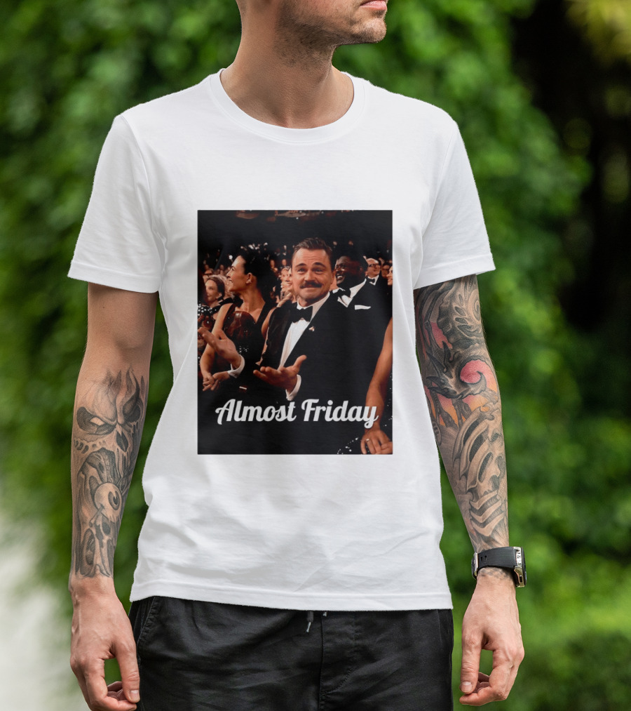 Almost Friday Leo Mustache Tuxedo Event T-Shirt