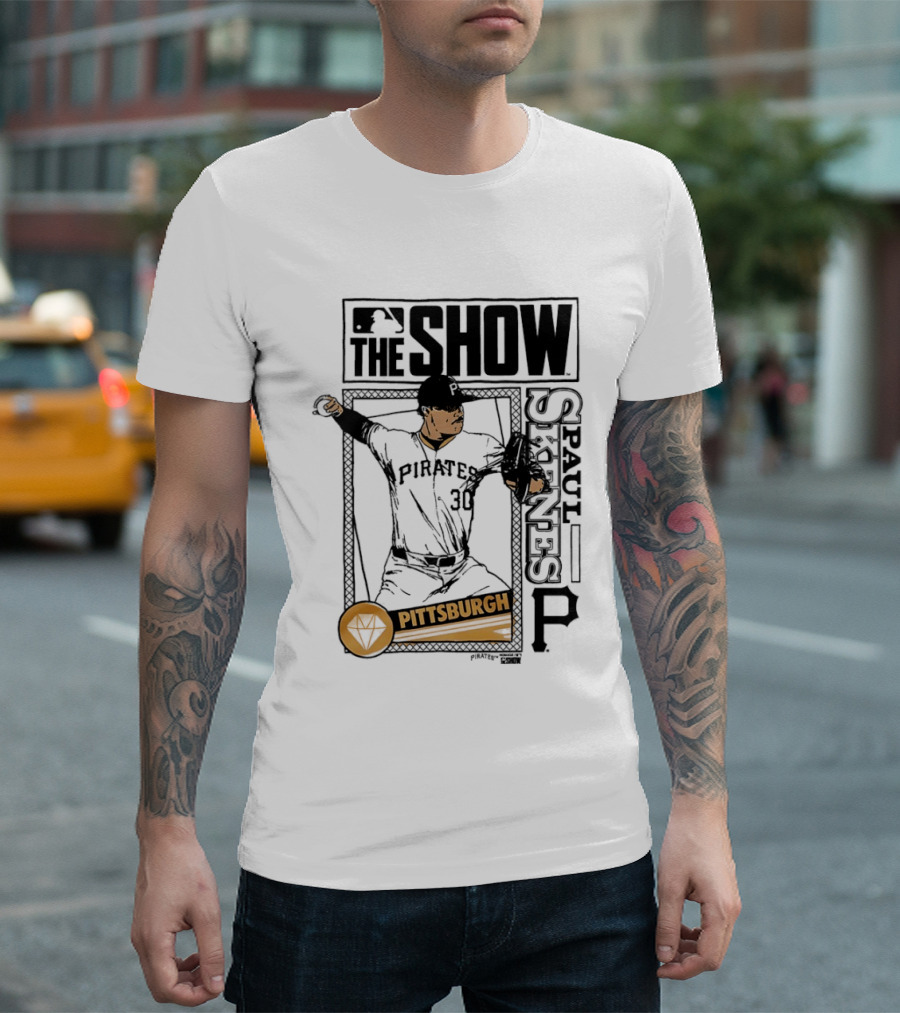 Pittsburgh MLB The Show Paul Skenes 30 Caricature T-Shirt