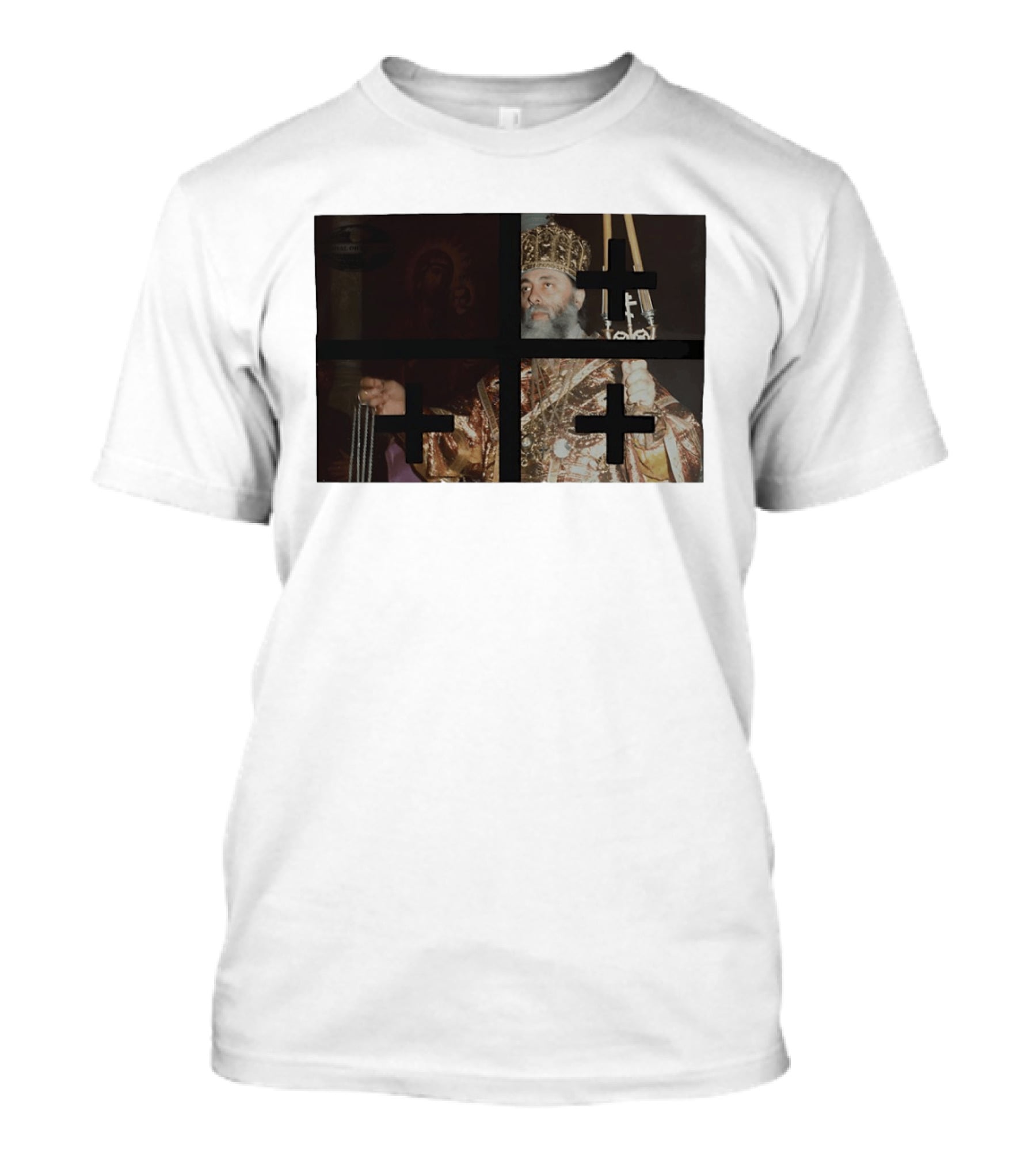 Georgian Orthodox Priest With Traditional Liturgical Garb And Crosses T-Shirt