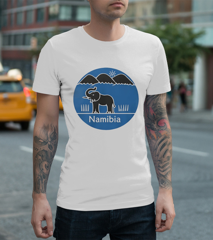 Ugo Marchal Namibia Elephant Mountains Sun T-Shirt