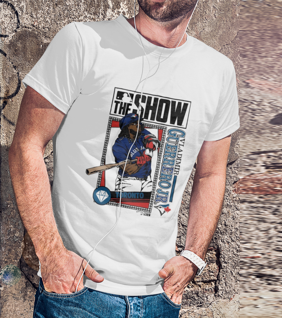 MLB The Show Vladimir Guerrero Jr 27 Toronto Blue Jays Caricature T-Shirt