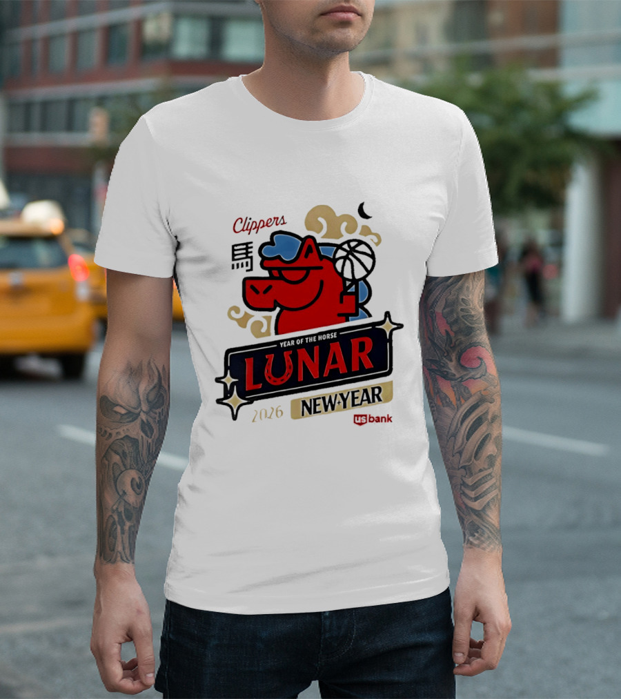 Clippers Lunar New Year 2026 Year Of The Horse NBA T-Shirt