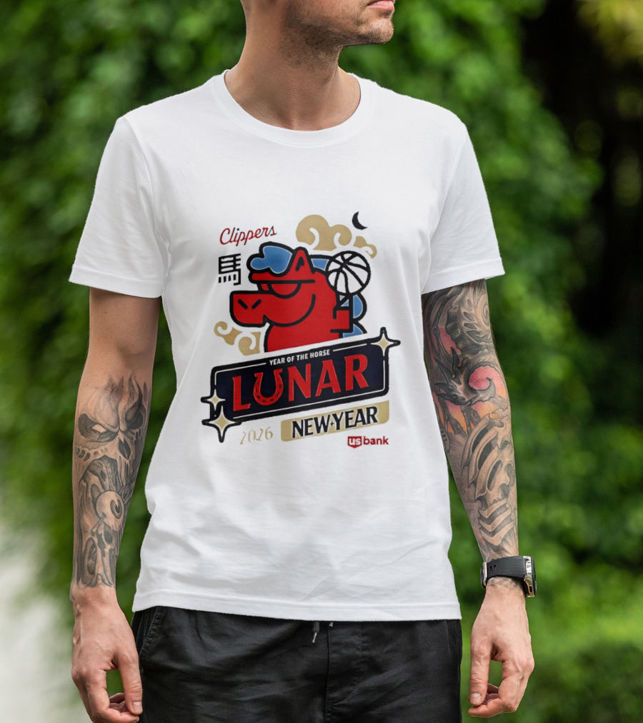 Clippers Lunar New Year 2026 Year Of The Horse NBA T-Shirt