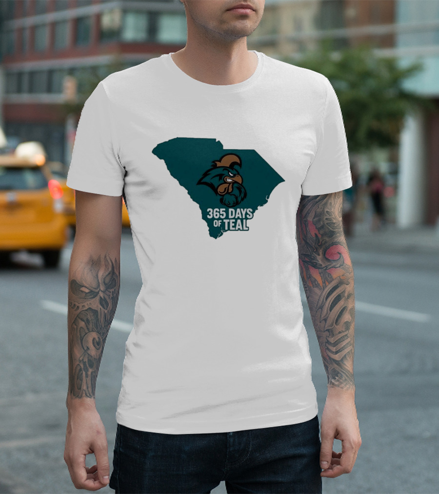 Coastal Carolina 365 Days Of Teal South Carolina Chanticleers T-Shirt