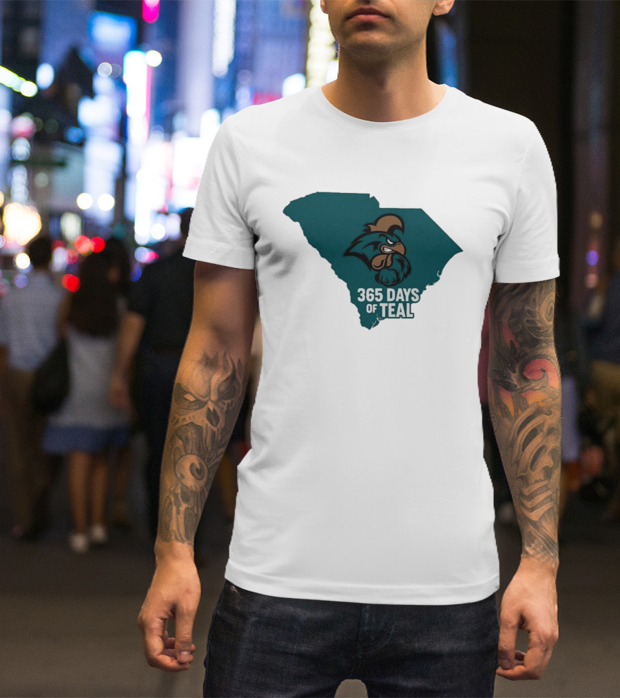 Coastal Carolina 365 Days Of Teal South Carolina Chanticleers T-Shirt