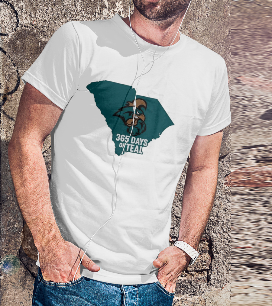 Coastal Carolina 365 Days Of Teal South Carolina Chanticleers T-Shirt