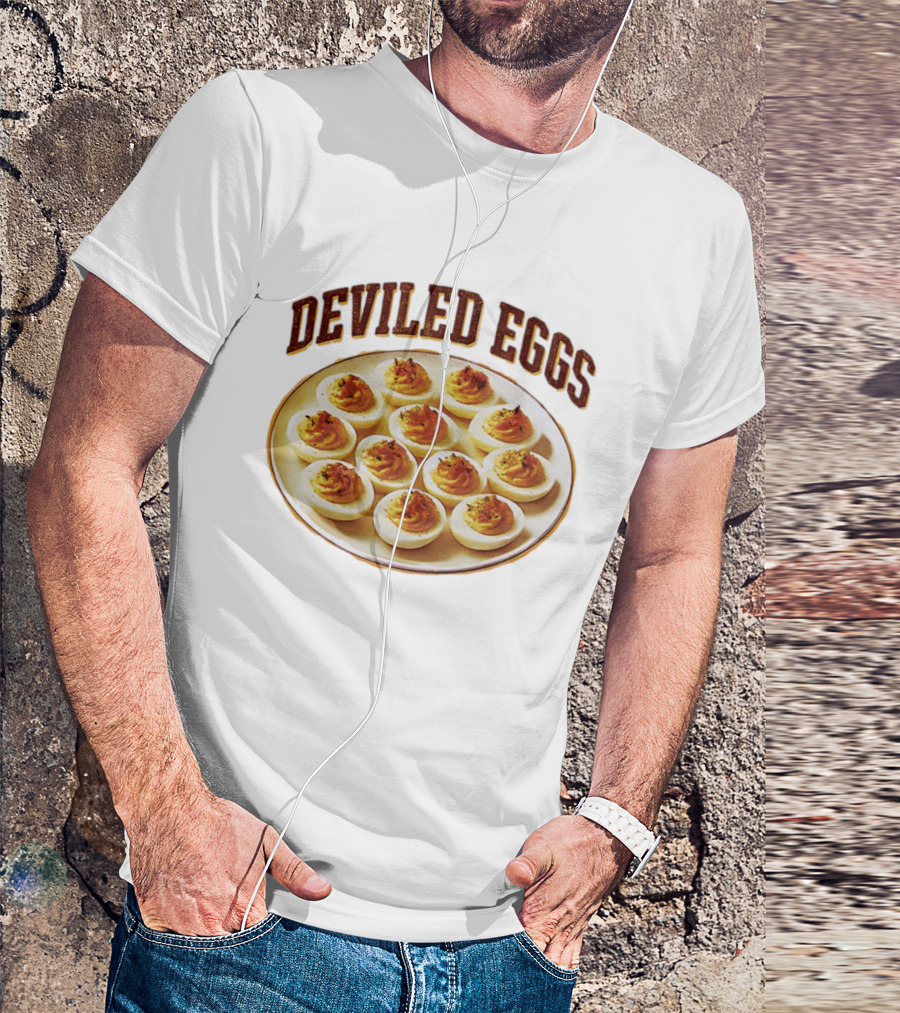 Deviled Eggs Plate Vintage Snack Classic Retro Style 2025 T-Shirt