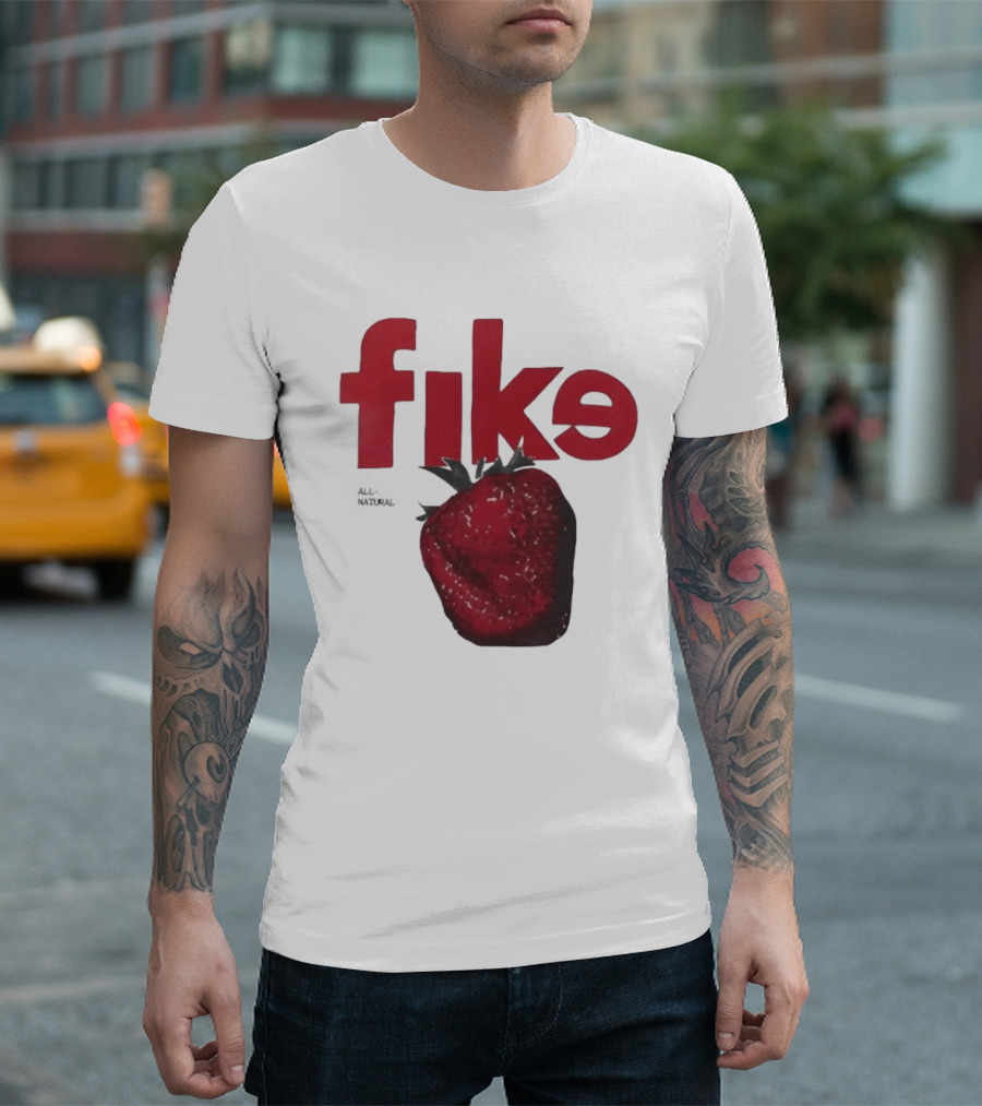 Fike All Natural Strawberry Red Bold Fresh Fruit T-Shirt