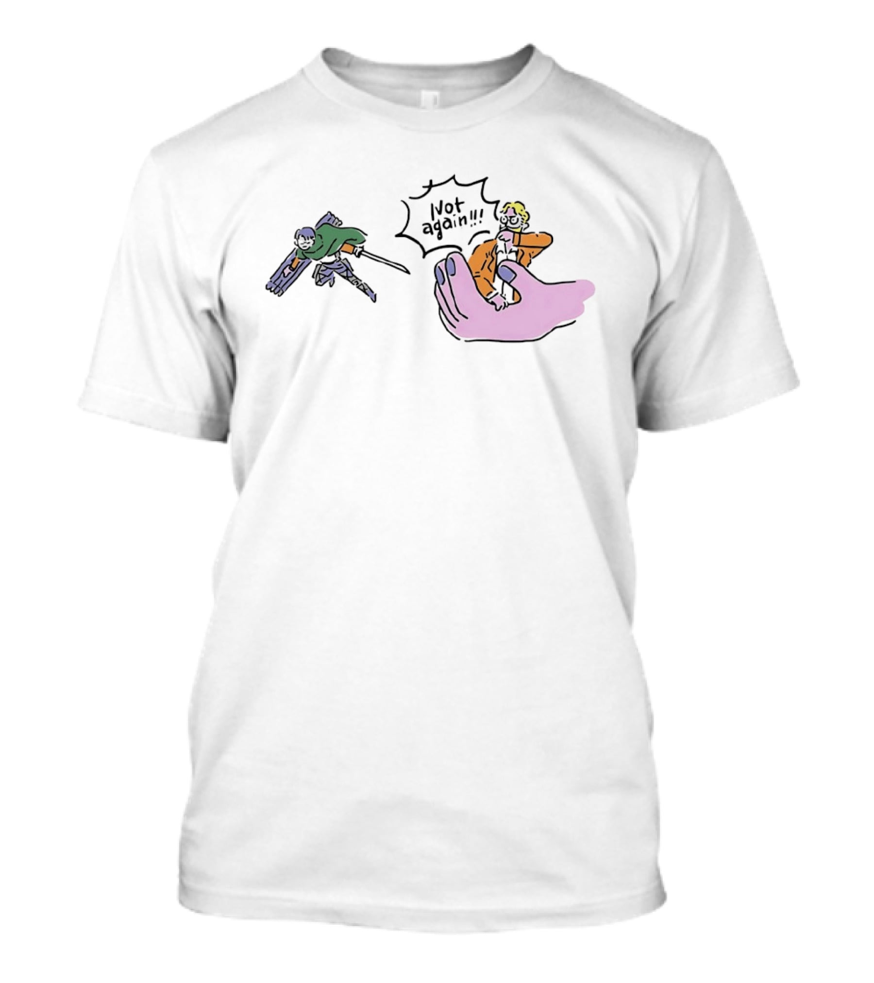 Levi Not Again Attack On Titan Humorous T-Shirt