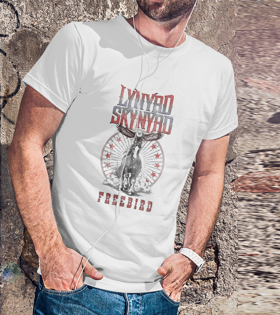 Lynyrd Skynyrd Freebird Iconic Eagle And Cowboy Starburst T-Shirt