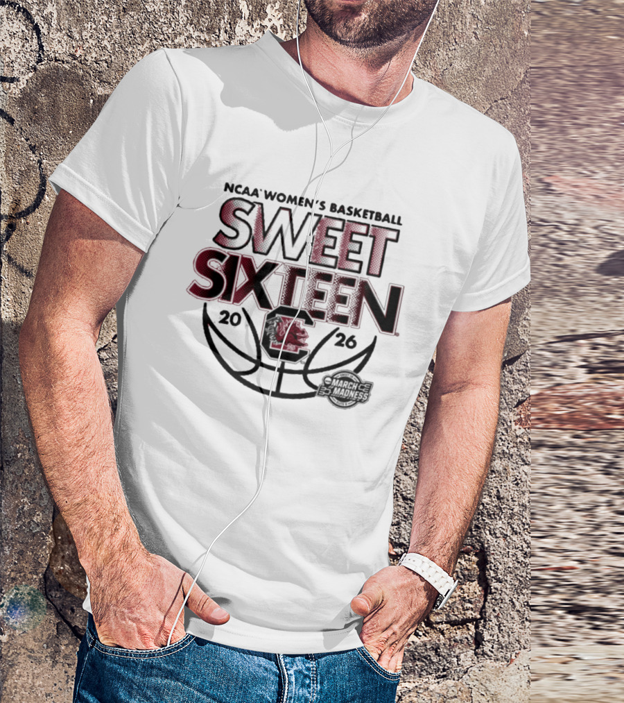 NCAA Women's Basketball South Carolina Sweet Sixteen 2026 T-Shirt