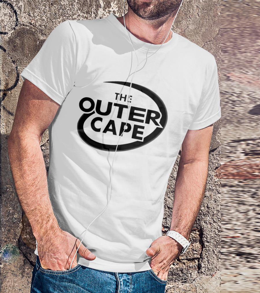 The Outer Cape Retro Style Bold Text Oval Highlight T-Shirt