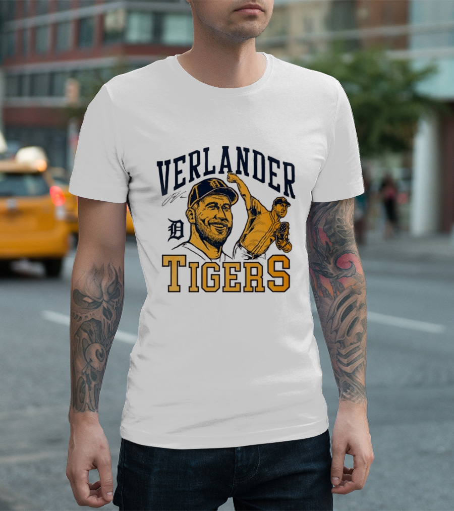 Verlander Detroit Tigers Baseball Pitcher T-Shirt