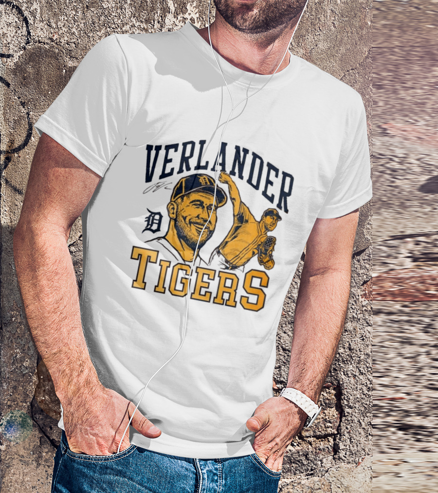 Verlander Detroit Tigers Baseball Pitcher T-Shirt