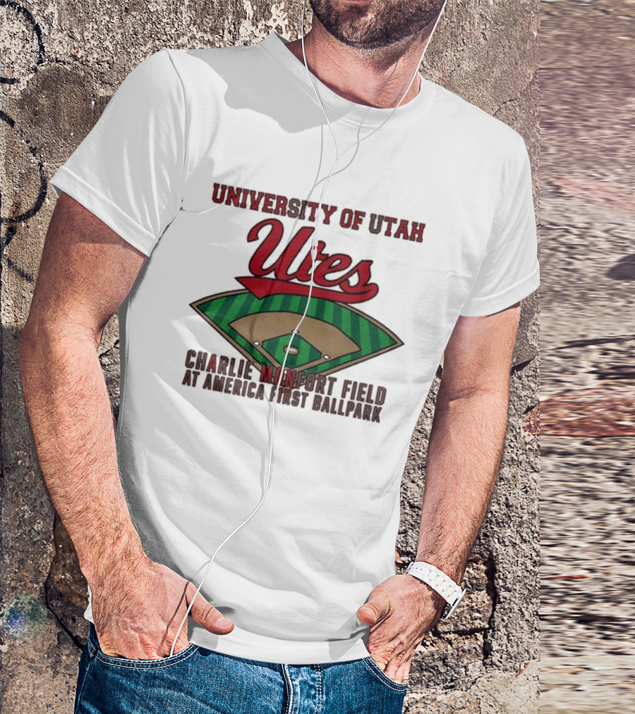 University Of Utah Utes Charlie Monfort Field Baseball America First Ballpark T-Shirt