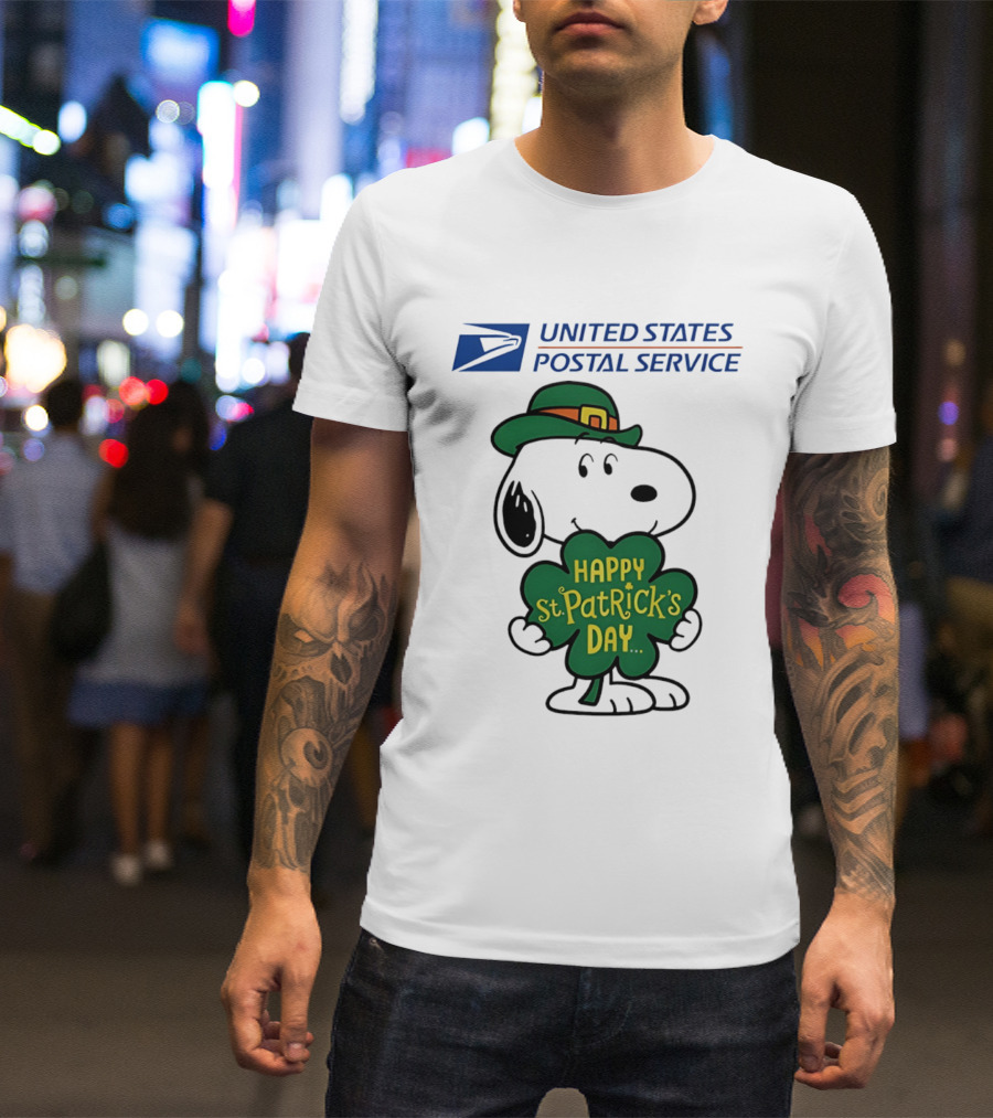 United States Postal Service Snoopy Happy St. Patrick's Day 2026 T-Shirt