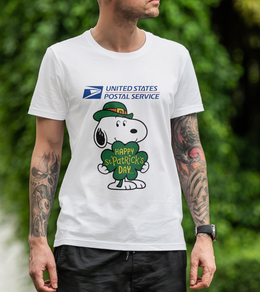 United States Postal Service Snoopy Happy St. Patrick's Day 2026 T-Shirt