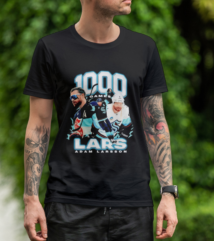 Adam Larsson 1000 Games Lars Hockey Milestone T-Shirt