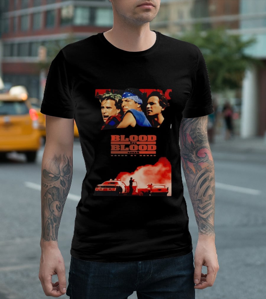 Blood In Blood Out Movie Latino Bound By Honor Dramatic Trio And Intense Action Scene T-Shirt