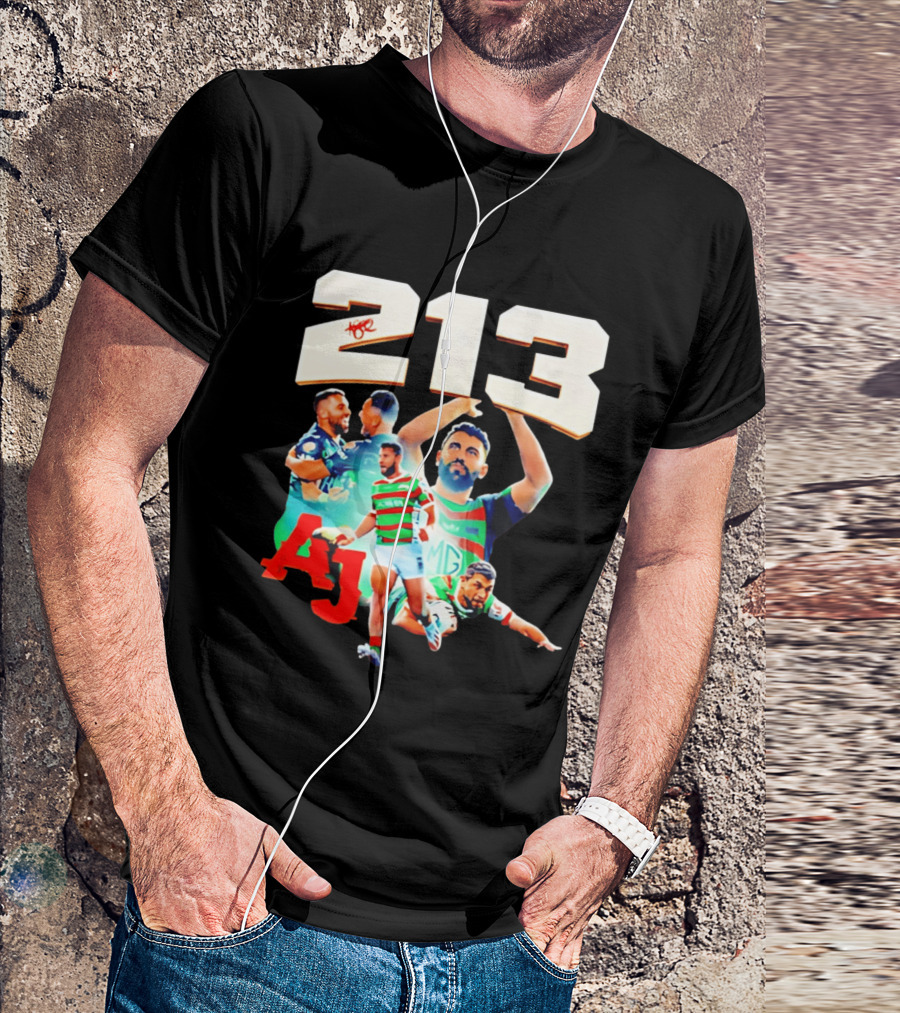 South Sydney Rabbitohs Alex Johnston 213 Record Breaker AJ Rugby T-Shirt