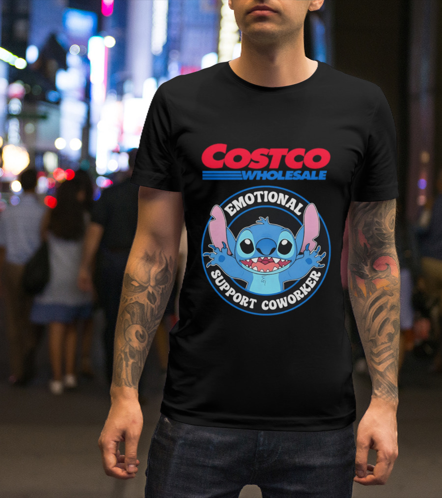 Costco Wholesale Emotional Support Coworker Stitch T-Shirt