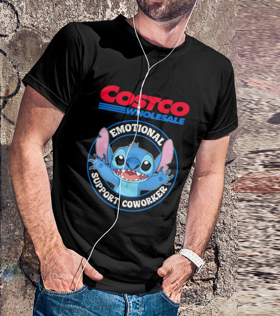 Costco Wholesale Emotional Support Coworker Stitch T-Shirt