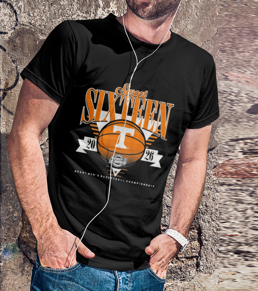 Sweet Sixteen Tennessee Volunteers MBB 2026 Basketball Celebration T-Shirt
