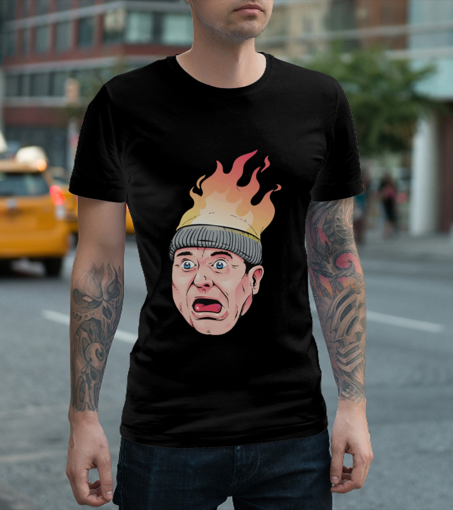 Home Alone Harry Head On Fire Meme T-Shirt