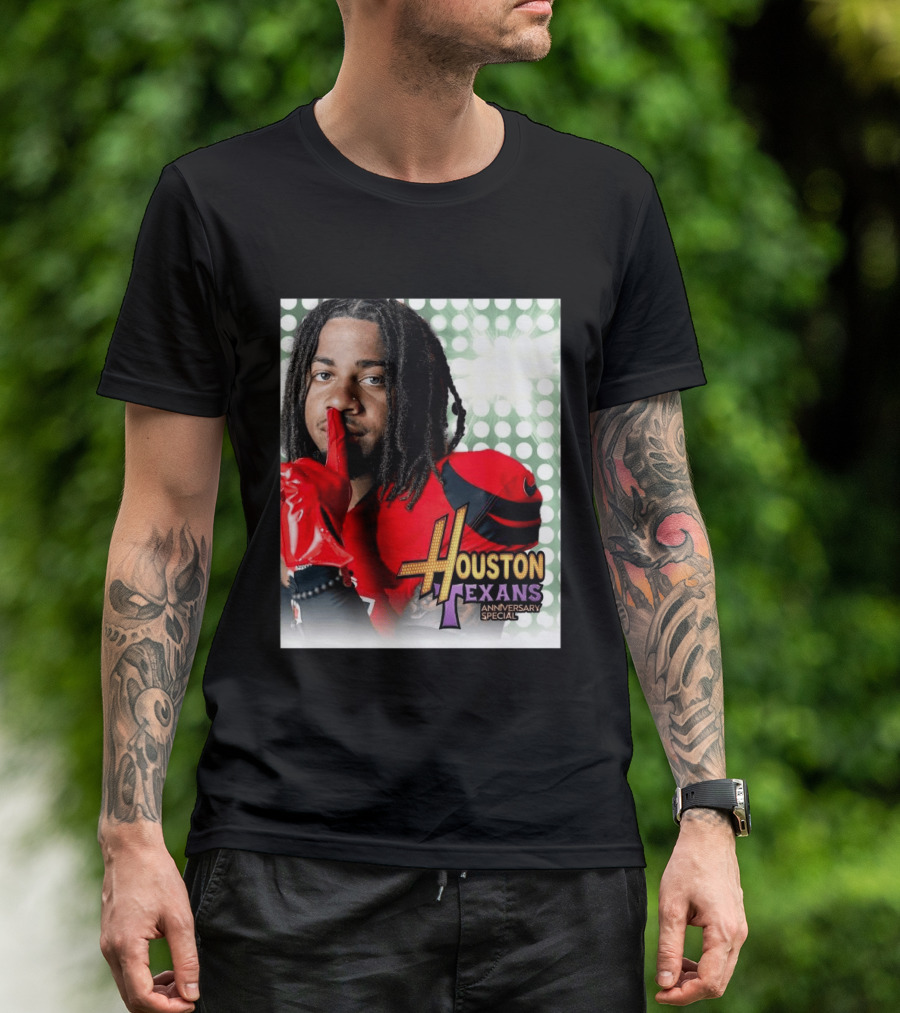 Houston Texans Anniversary Specials Stefon Diggs Hannah Montana 20th Celebration T-Shirt