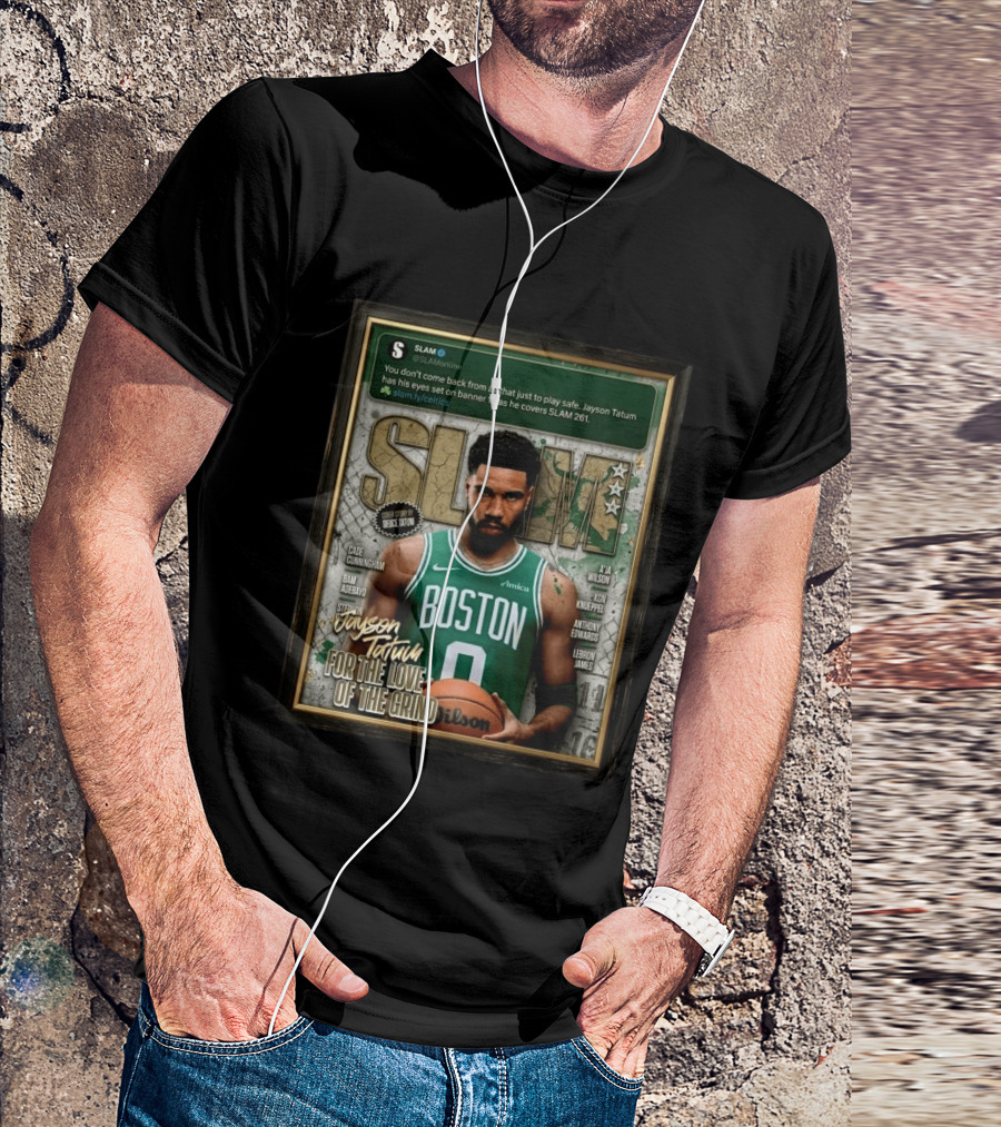 SLAM 261 Jayson Tatum Boston Celtics For The Love Of The Grind Gold Medal Edition With NBA Stars LeBron James And Cade Cunningham T-Shirt