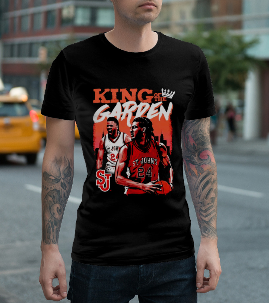 Zuby Ejiofor St. John's Red Storm 24 King Of The Garden T-Shirt