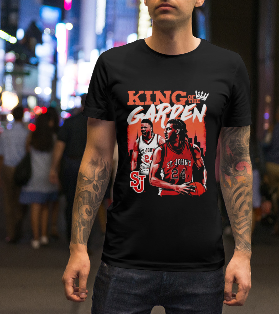 Zuby Ejiofor St. John's Red Storm 24 King Of The Garden T-Shirt