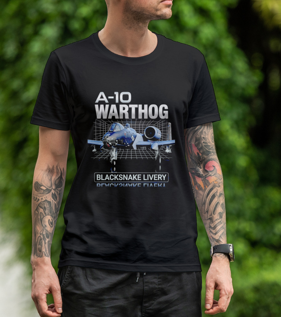 A 10 Warthog Blacksnake Livery Military Aircraft T-Shirt